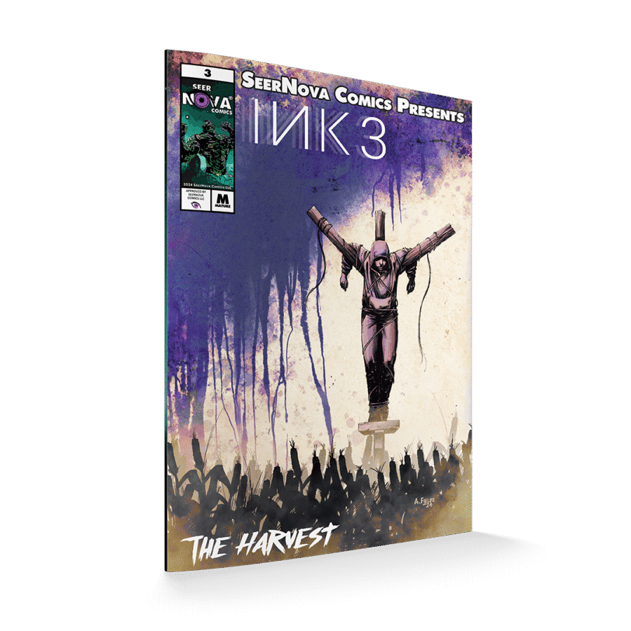 Mockup of INK 3: The Harvest, Issue #3 of the INK Series